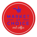 Market of choice and coffee logo