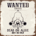 Wanted coffee logo