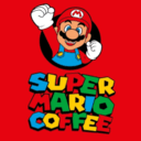 Super Mario coffee logo