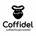 Coffidel coffee food cocktail logo