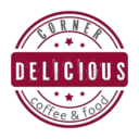 Delicious corner coffee & food logo