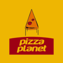 Planet pizza logo